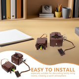 Quartz Clock Movement Kit with Easy Installation and Retro Brown Decorative Mechanism for Clock V1369-AZ3-W-21677