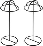 14-Inch Black Metal Wire Hat Holder Display Stand, Tabletop Wig, Toupee, Cowboy Hat, Rack, Set of 2 V1192-AZ-W-10307