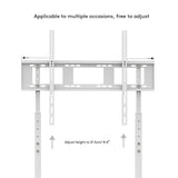 White Adjustable Free Standing TV Stand with Cable Management for TVs Size 32-100inch V767-U-700B-WT