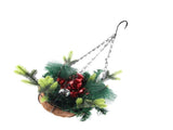 Artificial Christmas Hanging Basket Decorated with Pine Cones Ball Lights Christmas Holiday V1294-YM0523-10323026