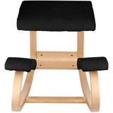 VEVOR Wooden Ergonomic Kneeling Chair Memory Seat Cushion Relieving Body Black V952-OM-141HSDNY000001V0