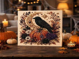 Halloween Pearl Diamond Painting Art Kit with Frame, Spooky Cute 3D DIY Pearl Beads Art Craft for V1107-116-74890-MLT-6PCS