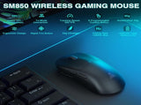 SOLAKAKA SM850 Ergonomic Tri-Mode Wireless RGB Gaming Mouseblack V1300-SM850-BLACK
