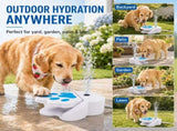 Paw-Activated Outdoor Water Dispenser for Dogs Step-to-Drink Fresh Water Toy with Hose Adapter, V1341-ZY-UPKJMEWT-WHITE
