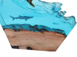 LED Ocean Surfing Night Light Synthetic Resin Wooden Handmade Bedside Table Lamp 3D Desk Art V1294-YM0901-3119250009511