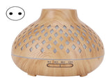 400ml Light Wood Grain Air Diffuser Electric Aroma Humidifier with Ambient Night Lamp 100240VEU V1294-YM0901-3113210017711