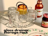 Glass Water Cup Rack Bracket Stainless Steel Household Draining Cup Storage Rack Holder for Party V1294-YM0626-3118220342411