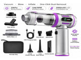 Cordless Handheld Car Vacuum Cleaner and Air Blower Kit - 20kPa Brushless Motor, 3 V888-ELOSUNG57249