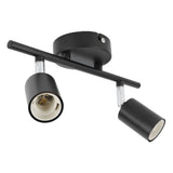 Flush Mount Ceiling Track Light Holder 2 Light Rotating Adjustable Lampholder for E27 Bulb LED Bulbs V1294-YM0703-3119230081411