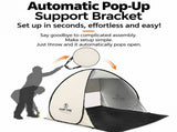 Spacious Arched Instant Pop Up Beach Tent - Folding Silver-Coated Sun Shelter with Mesh Ventilation V888-ELOSUNG55872
