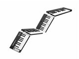 Alpha 88 Key Quad Folding Electronic Keyboard Digital Piano Portable MIDI Bluetooth Black EK-B-FOLD-88-BK