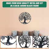 Black Tree of Life Wall Art Hanging Metal Iron Sculpture Garden 60cm V63-822651