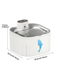 U7 Cat Water Fountain Waterer 3L/101oz, Wireless & USB Rechargeable Pet Water Fountain with 304 V1243-U7PETWATERFOUNTAIN