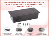 Underfloor Concealed Safe with Key Heavy Duty Hidden Floor Security Box V63-952721