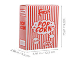 25Pcs Portable Popcorn Bowls Paper Popcorn Boxes for Parties and Movie Theater Snacks V1369-AZ3-W-18601