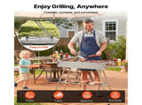 Foldable Charcoal Grill, 0.16 m Portable Charcoal Barbecue Grill with Liftable Charcoal Tray & Side V952-TLCTZDKZTKBXI2GZV001V0