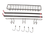 Refrigerator Hanging Shelf Nail Free with Hooks Black Refrigerator Spice Rack for Home Kitchen V1294-YM0626-3118220339511