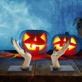 Halloween Horror Witch Hand Book Stand Resin Witch Hand Ornament Halloween Home Bar Decor Holiday V1294-YM0717-10352409