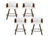 Artiss Wooden Bar Stools Swivel Kitchen Counter Stool Chair 58cm Seat Height BA-TW-W0099-WHX4
