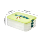 Refrigerator Food Shelf Dumpling Storage Box 3 Layered Stackable Food Storage Box Tray Container V1294-YM0523-10342933