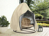 Egg Chair Cover, Waterproof Swing Egg Chair Cover with Zipper, Wind-Proof Swing Chair Cover with V1366-AZ2-W-08553