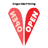 Open Teardrop Flag Banner V337-FLB-FT-OPEN