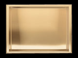 336 x 336 x 101mm Shower Niche Single Shelf Organizer No Tile Needed in Gold V63-905651
