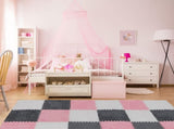 72 Pieces Plush Foam Floor Mat Square Interlocking Carpet Tiles with Border 12 x 0.4 in Fluffy Play V1259-DP01-A-1171