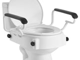 Raised Toilet Seat with Arms, 136.1 kg Load Capacity, 3-Level Adjustable Height, Widened Commode V952-FSSFSJGMTZDDNO6QU001V0