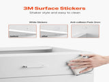 White Shaker Base Cabinet with 3 Drawers, 60 cm Unassembled Drawer Base Cabinet, 60 W x 48 D x 82 H V952-CJDJCJDJ3CW6PZGL7V0