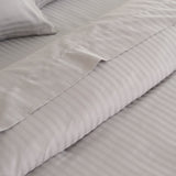 KENSINGTON 1200TC COTTON SHEET SET IN STRIPE-QUEEN - SILVER ABM-202136