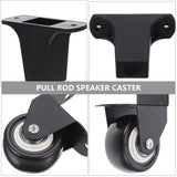 Black Speaker Casters with Protective Pads 1 Set - Easy to Install Replacement Wheels for Speakers V1192-AZ-W-34420