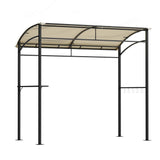 Instahut Gazebo Outdoor BBQ Grill Patio Garden Marquee Shade Shelter Shelf Hooks Beige GAZEBO-IR-HF-BBQ01-BG