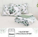 Exquisite Quilted Bedspread and Pillowcases Set: A Touch of Elegance for Your Space - Queen size V745-MAC080521Q13U