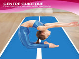 Powertrain Airtrack 20cm Thick 3m x 1m Inflatable Gymnastics Tumbling Mat Air Track - Blue IFM-0301-BUWH