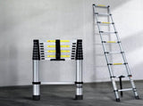 Giantz 2.6M Telescopic Ladder Aluminium Extension Extendable Steps Adjustable Height LD-TLCP-ALU-S-2.6M