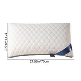 Standard Size Soft Bed Pillow, 17x27 Inch Sponge Fill for Sleeping Side Back Stomach, Ergonomic V1366-AZ2-W-14835