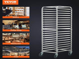 Bun Pan Rack, 20-Tier Commercial Bakery Racks with Brake Wheels, Aluminum Racking Trolley Storage V952-MBPJLZCCHC205PLL3V0