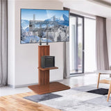 Heavy Duty TV Floor Stand Adjustable Mount 65 Black Brown V178-66739
