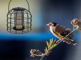 Iron Cage Bird Feeder Metal Bird Food Dispenser Hanging Feeding Column V1294-YM0717-10077407