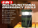 AM FM radio, NOAA weather alert radio, hand crank emergency radio, solar camping light, Bluetooth V1102-132-62617-GRN-HIGH-ENDCONFIGURATION
