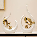 Platinum Ceramic "New Life" Sculpture Symbolizing growth through the form of a sprouting seed, V1102-ZZJJGSBJ001