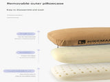 Coffee Reversible Memory Foam Travel Pillow - All-Season Comfort Neck Support for Deep Sleep & V888-ELOSUNG32566