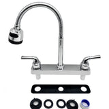 RV Faucet Replacement, RV Kitchen Sink Faucet with 360 Degree Rotatable Sprayer Flexible Spout, RV V1366-AZ2-W-18574