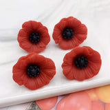 Poppy Brooch Veretrans Gifts Lest We Forget Resin Poppy Lapel Flower Pin for Women Flowers V1188-CYX-J02-2154