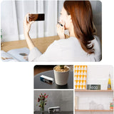 LED Mirror Desk Clock with Snooze Function & Temperature Digital Alarm Clock, Large LED V1106-ZMNZLED001