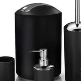 Trash Can Toothbrush Holder Set Toilet Brush Soap Box Lotion Dispenser Black Hotel Bathroom V1294-YM0703-3112230004411
