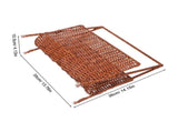 Woven Rattan Magazine Organizer Farmhouse Standing Rack for Home Decor V1366-AZ2-W-19507