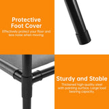 Double Rod Clothes Rack with 6 Storage Shelves Durable Steel Pipe Garment Rack Clothing Rack with 2 V1294-YM0901-H48528