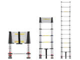 3.8m Telescoping Ladder, Aluminum Lightweight Multi-Purpose Collapsible Extension, One-Touch V952-SSLTNLSLKJBF2VP1Z001V0